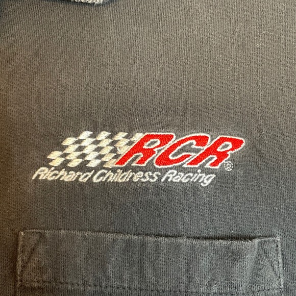 Dunbrooke XL Richard Childress Racing Polo Shirt RCR Black Striped Collar - Picture 5 of 7